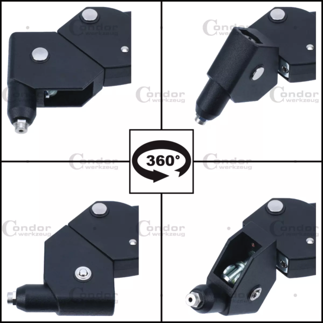 Preview: Blindnietzange drehbar 2.4/3.2/4.0/4.8 mm